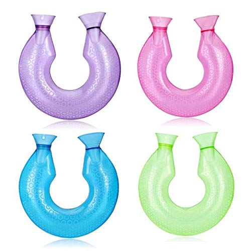 Botella de agua caliente, Botellas de agua caliente en forma de U de invierno Calentador de hombro for el cuello Bolsas de agua caliente Almohada en forma de U Espalda Abdomen Cintura Bolsas de agua f