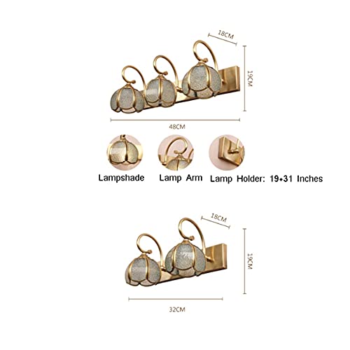 Lámpara de pared decorativa y aplique de cobre dorado para dormitorio 3
