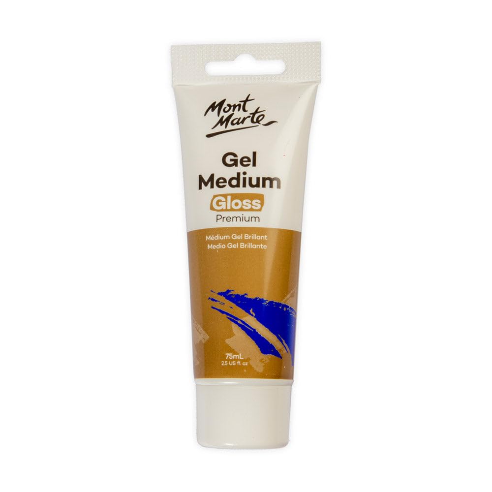 Mont Marte Gloss Gel Medium - 75ml (White) (Item packing may vary)