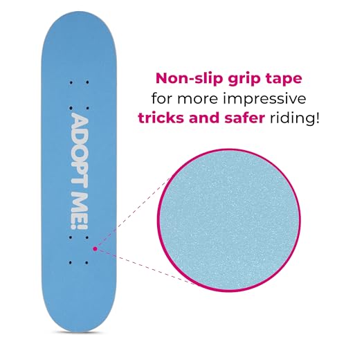 Image of Skateboard with Printed Graphic Grip Tape - Great for Kids and Teens, Cruiser Skateboard with ABEC 5 Bearings, Durable Deck, Smooth Wheels