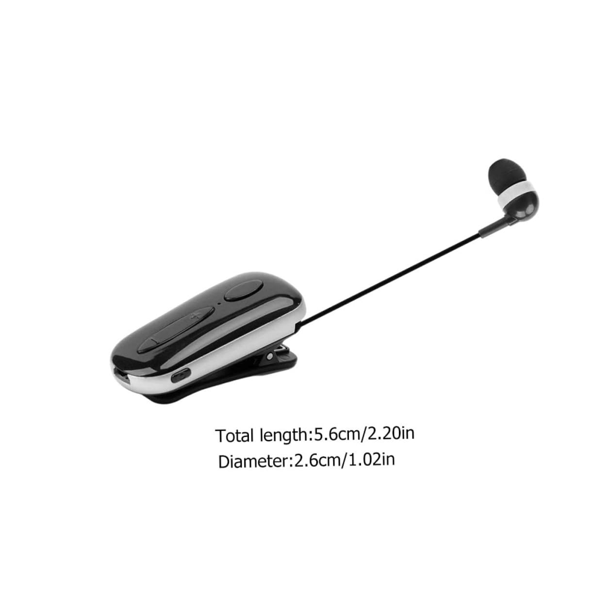 SHINEOFI Cuffie Sportive Wireless Compatte con Clip Retrattile Auricolari Professionali Leggeri per Allenamento Nero