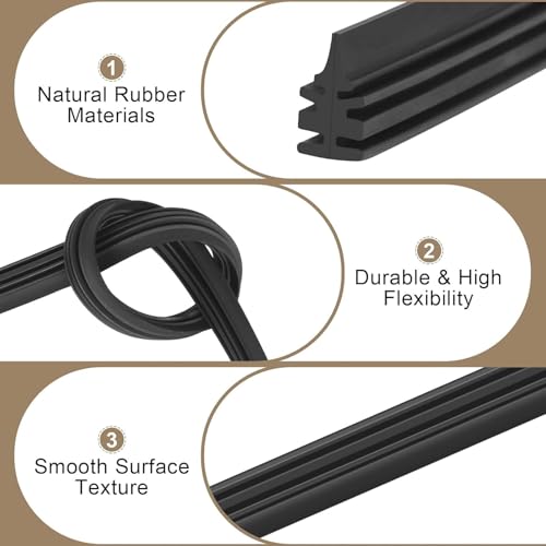 6 Stück 800 mm Scheibenwischer Gummi Schwarze Wischergummi aus Naturkautschuk Universal Ersatzwischblätter Replacement Gummistreifen für Die Meisten Autos Scheibenwischers Gummi Ersatz