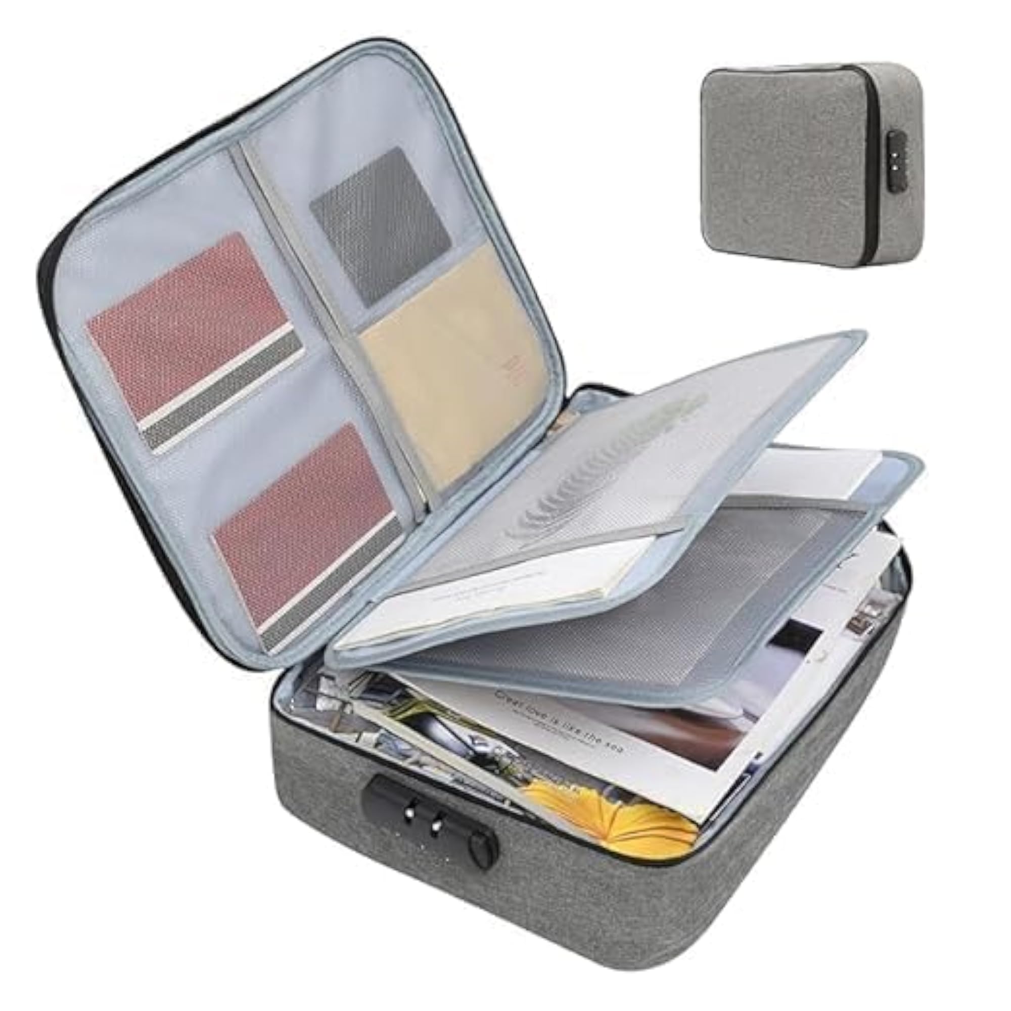 Multilayer Document Organizer Bag with Lock