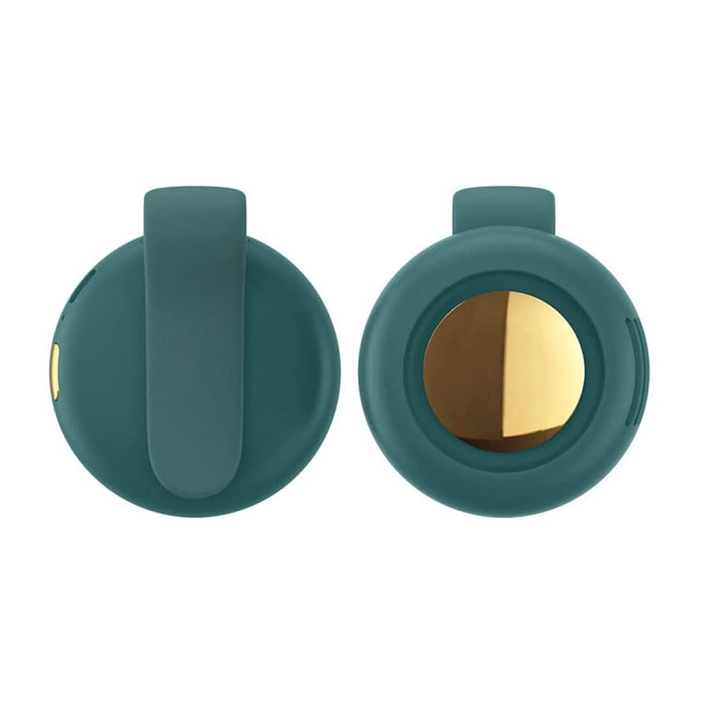 3 Speeds Clip On Fan Waist & Neck, Portable Silent Mini Bladeless Whirlwind Fan for Waist Clip, Rechargeable Clip-On Hands-Free Fans, Bladeless Ultra-Quiet Cooling Fanss for Outdoor&Travel (green)