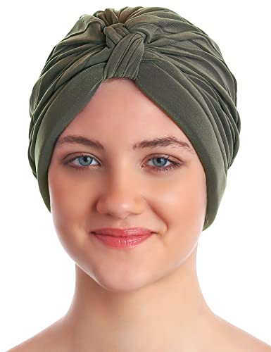 Deresina Headwear W-Stil Pilssiert Turban für Haarverlust (Khaki) Cover