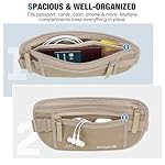 Money Belt for Travel Women and Men Hidden - Slim RFID Blocking Travel Wallet with Secure Anti-Theft Pouch, Passport Holder for Passport, Credit Cards, Cash Under Clothes - Image 5