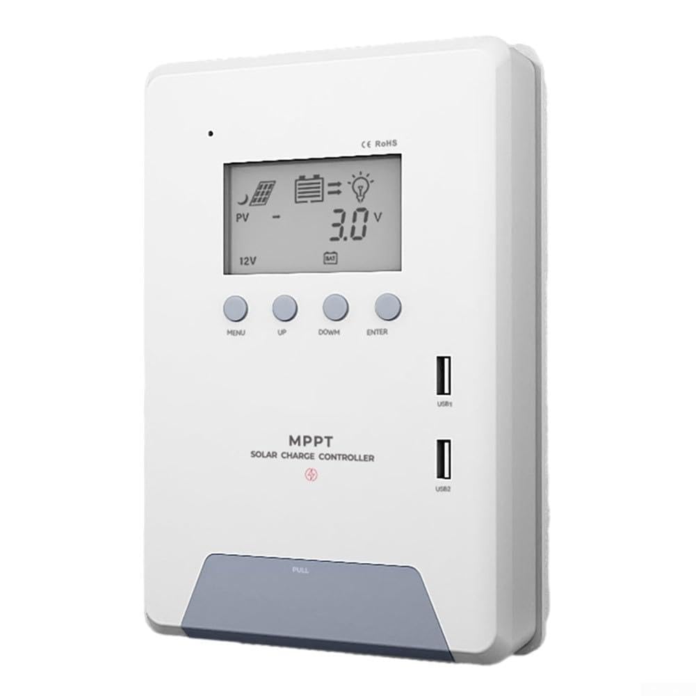 MPPT Regulador de carga solar 60 A 12 V/24 V/48 V digital (40 A)