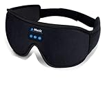 3D Bluetooth Music Eye Mask | Wireless Stereo Sleep Shade,Bluetooth 5.0 | Noise - Canceling | Light - Blocking Design,Ideal for Sleep, Travel & Meditation | Black, Ultra - Comfortable