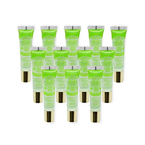 KISS Broadway Clear Lip Gloss 0.47oz/14ml 12Pcs (Mint Oil)