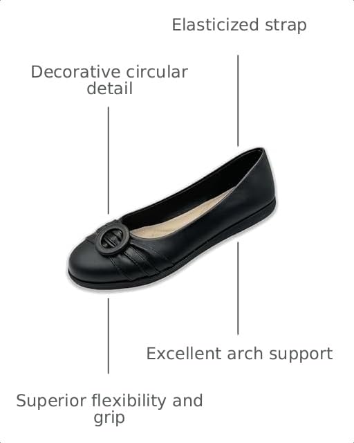 Image of BEST TRENDY Women's Comfort Pointed Toe Skimmer Ballet Flats Shoes Women's Oxfords Mary Jane T-Strap Oxford Shoes