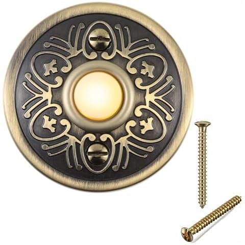 CWOQOCW Bronze Weatherproof LED Doorbell Button Cover