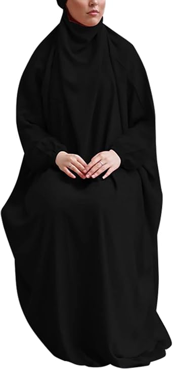 خلات المرأة الإسلامية فستان الصلاة 1PC خفاش عربي خفيف الوزن ابايا متواضع ماكسي جيلباب