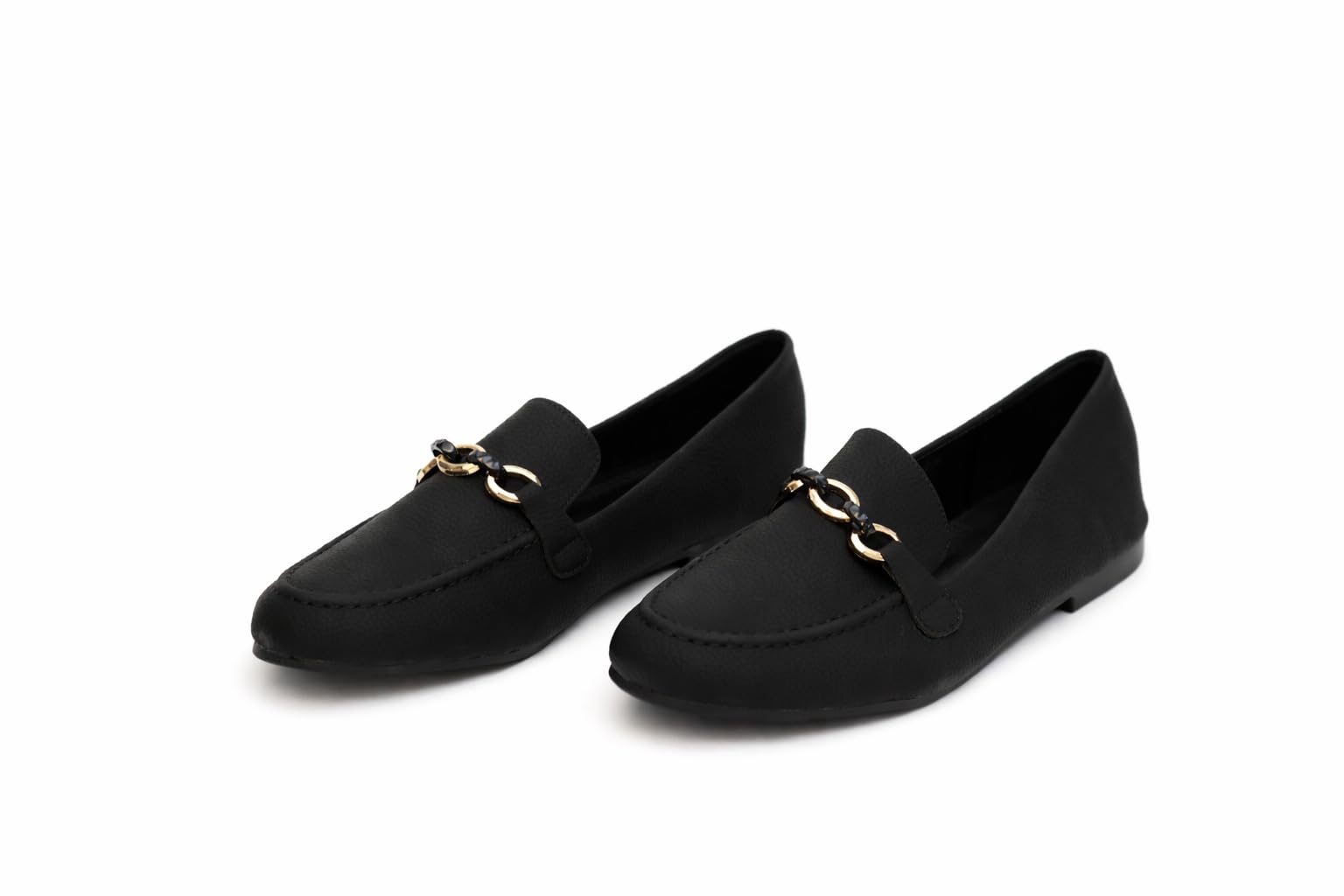 Women Black Loafers Slip-On Flats – Comfortable Casual Office Wear Shoes-picture-18