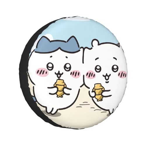 タイヤカバー ちいかわ スペアタイヤカバー おしゃれ タイヤ収納 防塵 防水 防紫外線 日焼け止 汚れ防止 劣化対策 タイヤバッグ 持ち運び便利 取付簡単 カー用品 14〜17インチ 屋外 軽自動車 普通車 汎用 15インチ:直径70-75cm