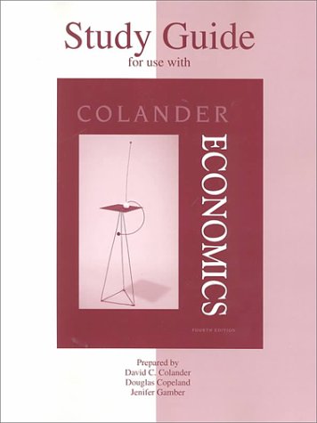 Study Guide for use with Economics 0072366338 Book Cover