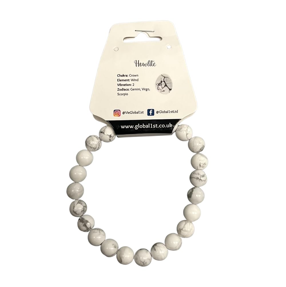 VIE Crystal Bracelet, 8mm, Howlite