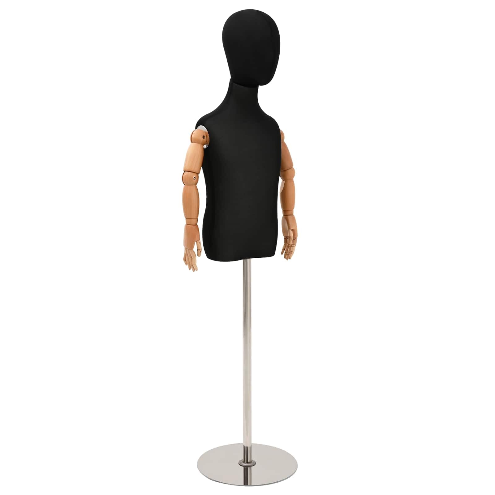vidaXL Verstellbares 120-150 cm Mannequin mit Basis Unisex PP Schwarz