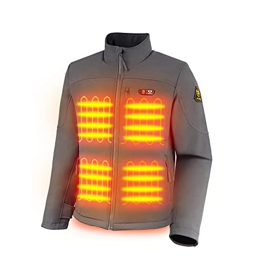 Men's Heated Jacket 5-Zone Heat, Battery Pack Included