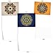 The Best Card Company - 10 Blank Note Cards Assortment (4 x 5.12 Inch) - Zen Patterns and Symbols, Bulk Boxed Set - Mandala Mania M3964