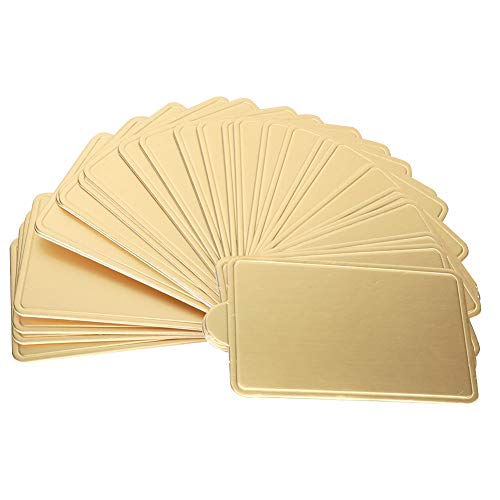 Mini Base de gâteau dorée, 300 pièces, rectangulaire en or, Mousse, gâteau, planche à Dessert, Base en carton, Base de pâtisserie, outils de cuisson 100x60mm