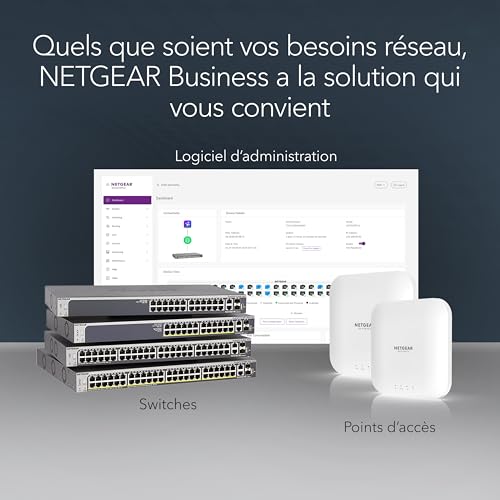 NETGEAR (GS308LP) Switch Essentials Gigabit 8 Ports Ethernet PoE NETGEAR - avec 8 PoE+ à 60 W, Mise à Niveau Possible, Montage sur Un Bureau ou au Mur