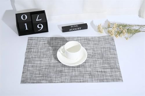Sets de table rectangulaires gris clair design épuré 45 x 30 cm | Lot de 10