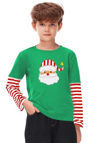 Remimi Unisex Kids Halloween Long Sleeve Shirt Fancy Print Stripe Shirts 2-12 Years3