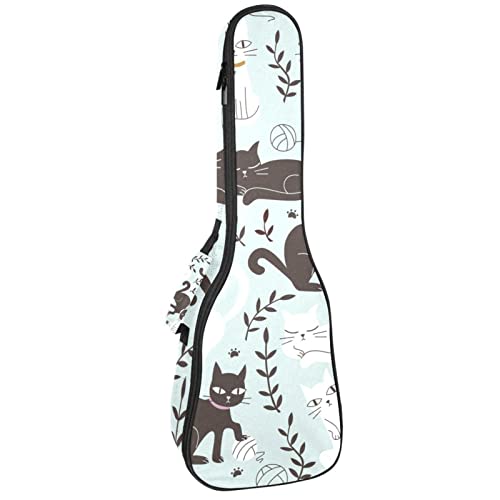 Sac rembourré pour ukulélé concert motif chat cadeau idéal
