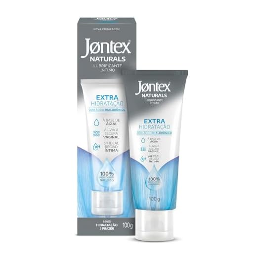 Jontex Naturals - Gel Lubrificante Íntimo natural - Extra Hidratação - 100g c/Ác. Hialurônico