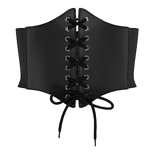 BlackButterfly Elastic Halloween Cosplay Costume Waist Tie-Up Waspie Corset Belt