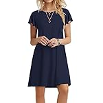 Askyes-Womens-Summer-Dresses-2023-Ruffle-Short-Sleeve-Casual-Beach-Tshirt-Dress-Round-Neck-Loose-Swing-Sundress-with-Pockets