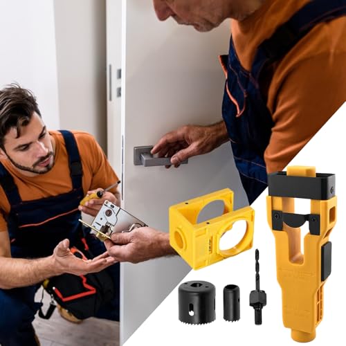 Kit d'installation de serrure de porte et guide de precision 21,5x20,5 cm - 8