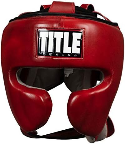 red boxing headgear