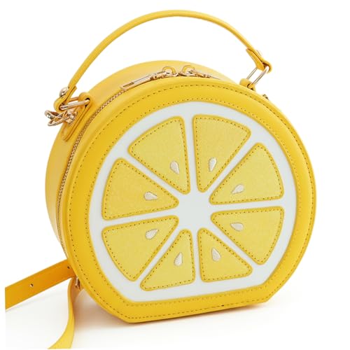 Sac à citron en cuir PU robuste, sac à main amusant haut de gamme pour femme moderne