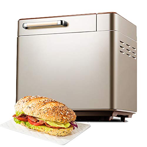 XHDZ Edelstahl Brotbackmaschine, 24-in-1 Speicherprogrammierbare Brot-Hersteller mit Obst Nuss-Zufuhr, Nonstick Keramik…