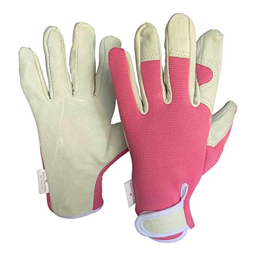 Guanti da giardinaggio da donna in pelle, slim