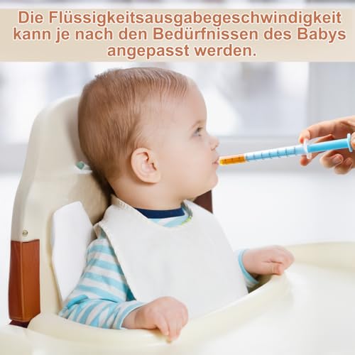 Baby Medizin Spender für Kinder,Mundspritzen, Flüssige Kunststoffspritze ohne Nadel,Leckagesichtige Dosierungswerkzeuge,5 einzigartige Farbspritzen (5)