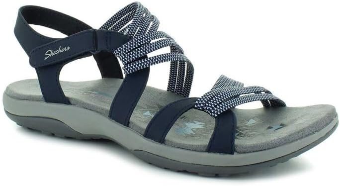 Skechers Womens Womens Usa, Reggae Slim Adjustable Slingback Navy Wom Sand