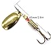 Muzrunq Spinner Fishing Lures Sequin Rotating Fish Hook Artificial Fishing Baits Fishing Baits with Hooks Fishing Bait Crank Fish Hook Lifelike Fish Tackle 10Pcs.