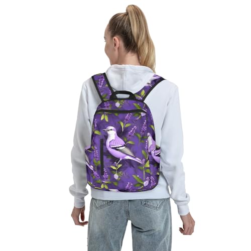 Sac à dos léger violet lavande ergonomique et grand compartiment
