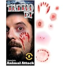 Loftus International Tinsley Tattoo FX Halloween Costume Makeup Animal Attack Temporary Tattoo Novelty Item