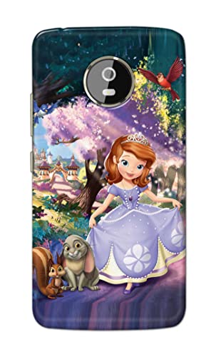 Image of PRINTFIDAA Cartoon Little Girl with Crown and Pet Animals Printed Designer Hard Case for Motorola Moto G5 Plus (5.2 inch), XT1684, XT1685, XT1687 Back Cover -(e) RPM1008