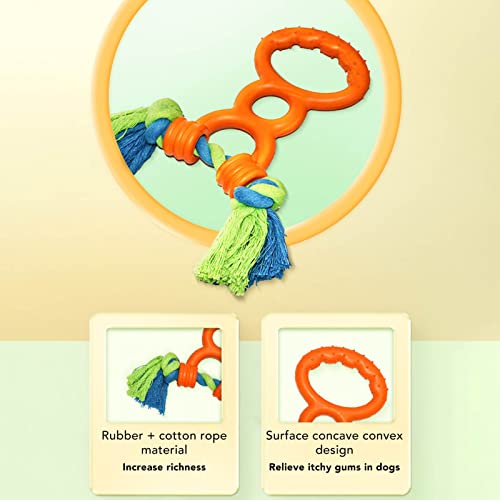 Kauspielzeug für Hunde, Zahnen, Gummi, Reinigung, Tragbares Hundering-Trainingsseil