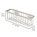 mDesign Metal Wire Kitchen Sink Suction Holder for Sponges, Scrub Brushes, Soap - Extra Large - Satin