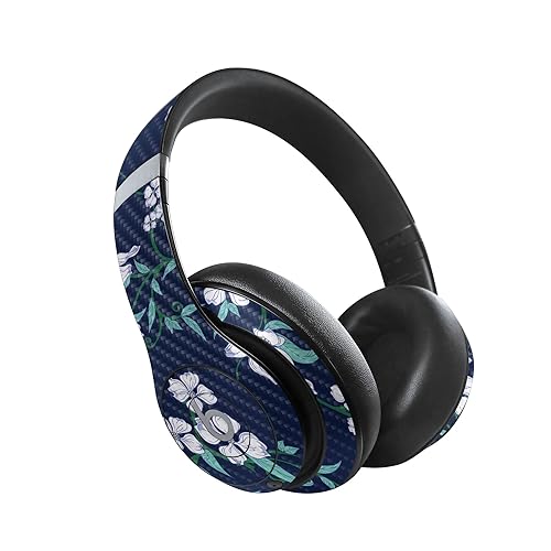 Image of MightySkins Carbon Fiber Skin Compatible with Beats Studio Pro - White Freesia | Protective, Durable Textured Carbon Fiber Finish | Easy to Apply