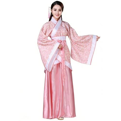 Costume chinois rose pour femme en taille XL parfait pour un look traditionnel facile à assortir