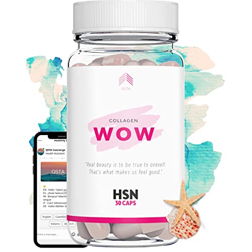 WOW | Colageno Hidrolizado VERISOL + Biotina + Acido Folico + Selenio + Aceite de Ricino + Minerales & Vitaminas, Protege & Fortalece Cabello, Piel, Uñas & Articulaciones | Servicio Personalizacion