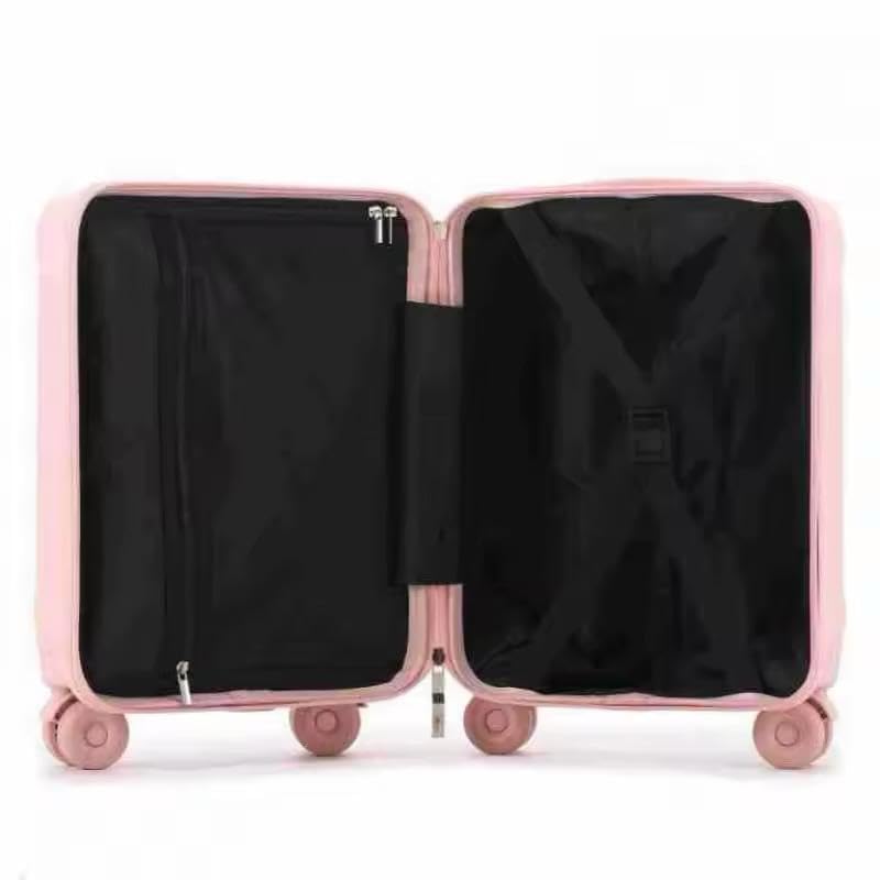 Smart Luggage with USB Charging Port, Pink Hard Shell Suitcase with Cup Holder, Explosion-Proof Lock, Spinner Wheels2