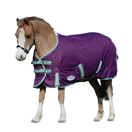 Image of WeatherBeeta ComFiTec Premier Freedom Pony Standard Neck Lite, Purple /Navy /Mint, 66 inch
