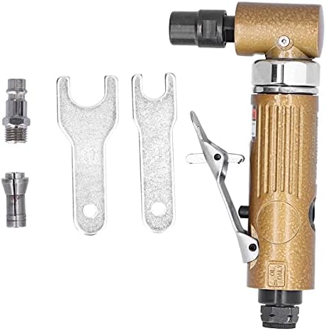 KP-626L 1/4in Air Die Grinder Pneumatic Powered Tools Right Angle Polisher Tool Set 0.5-0.7MPA 20000RPM Pneumatic Straight Die Grinder(EU Plug)